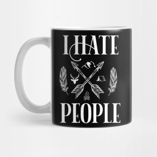 I hate people camping adventure hiking travel Gift idea Mug